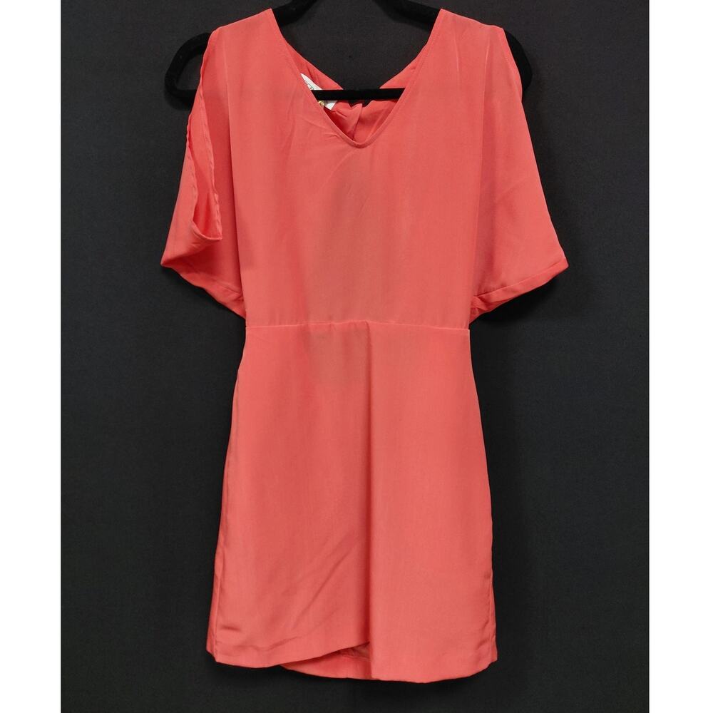 BCBGGENERATION Coral Dress Solid Short Sleeve Women Size 0